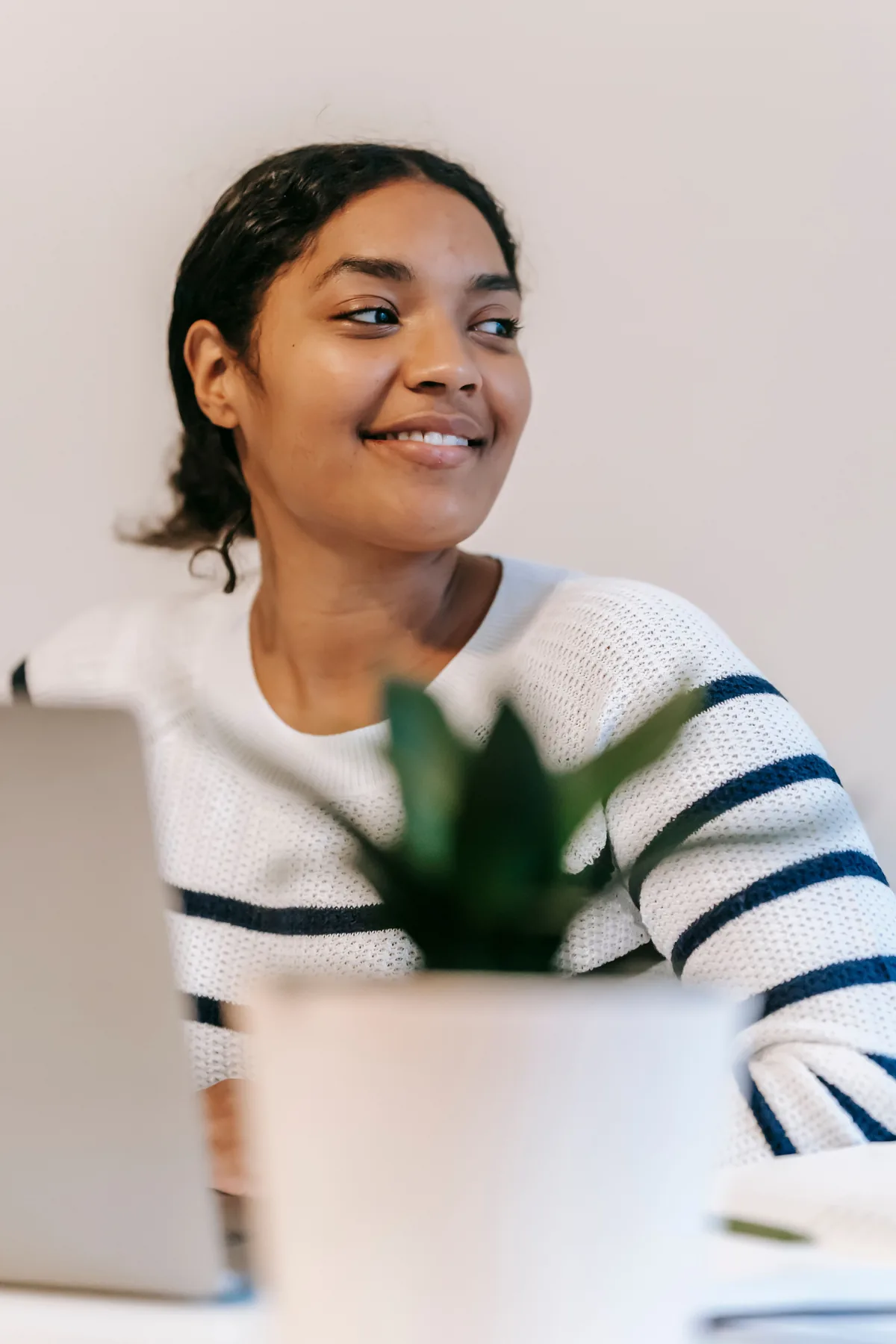 Representative professional woman exploring a career opportunity