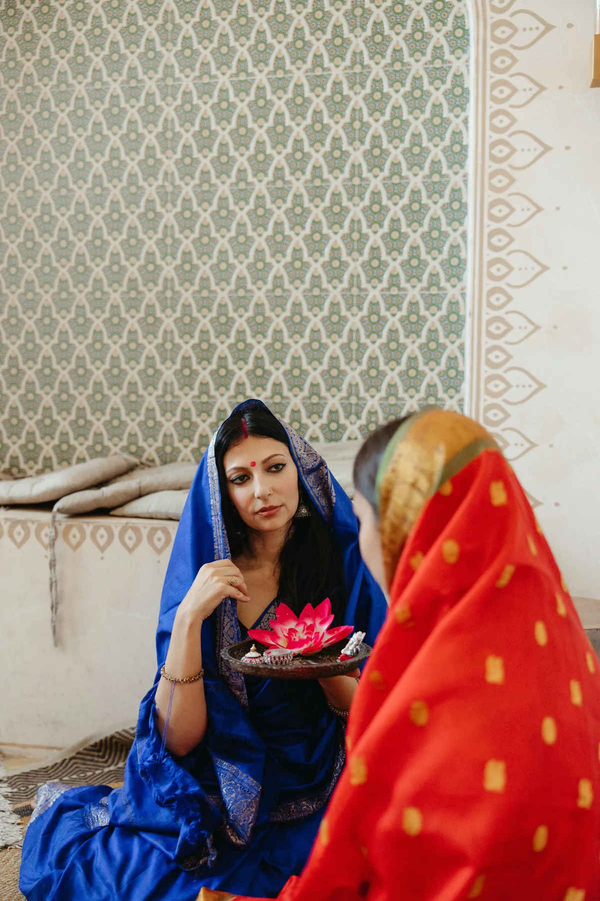 Representative Indian women having a conversation